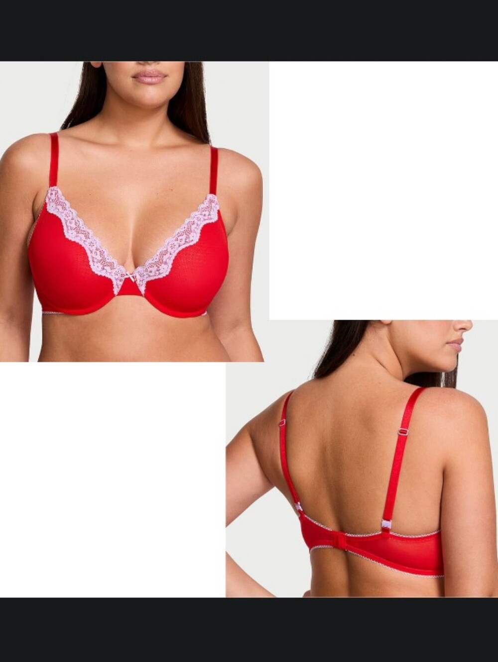 Victoria's Secret TEASE Demi Cup Bra Lace Unlined - Picture 2 of 8